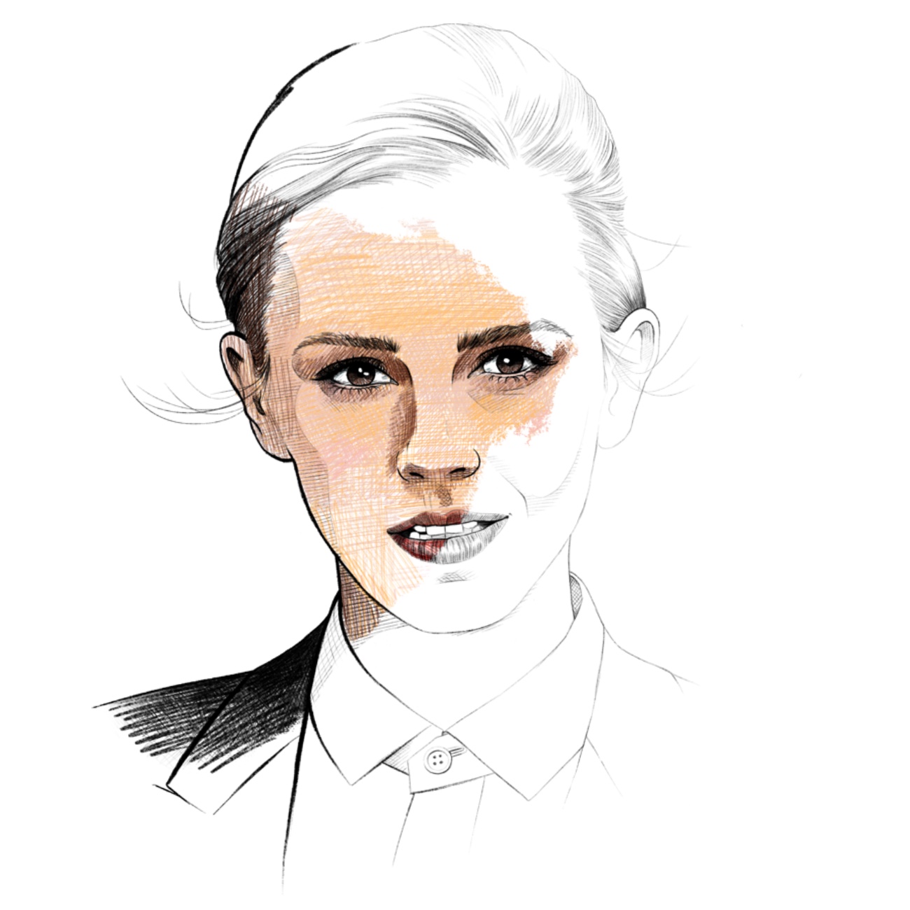 Portrait d'Emma Watson - illustratrice - illustrateur freelance - Illustrations de portraits - dessin de presse