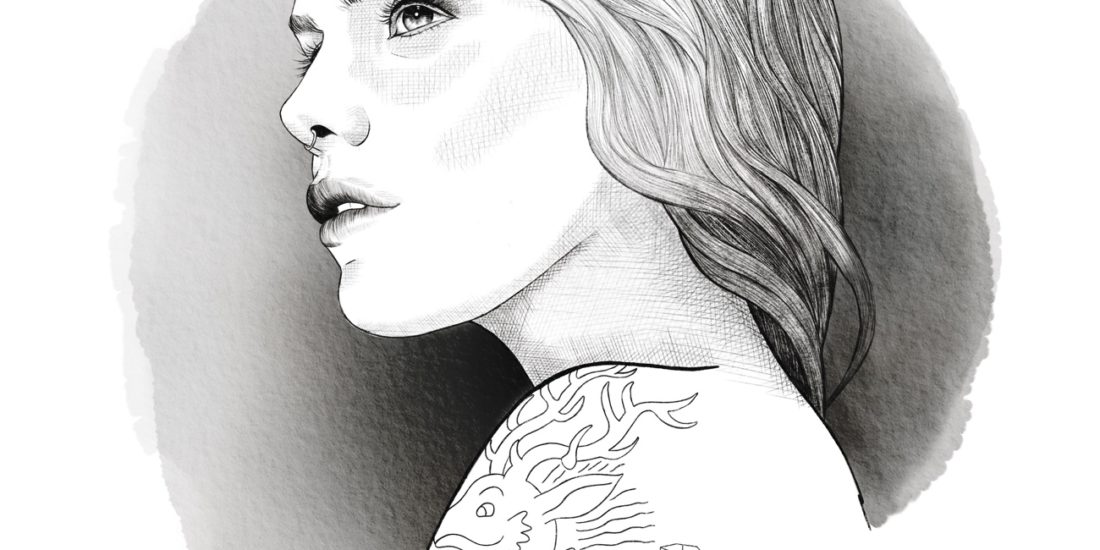 illustration portrait de coeur de pirate