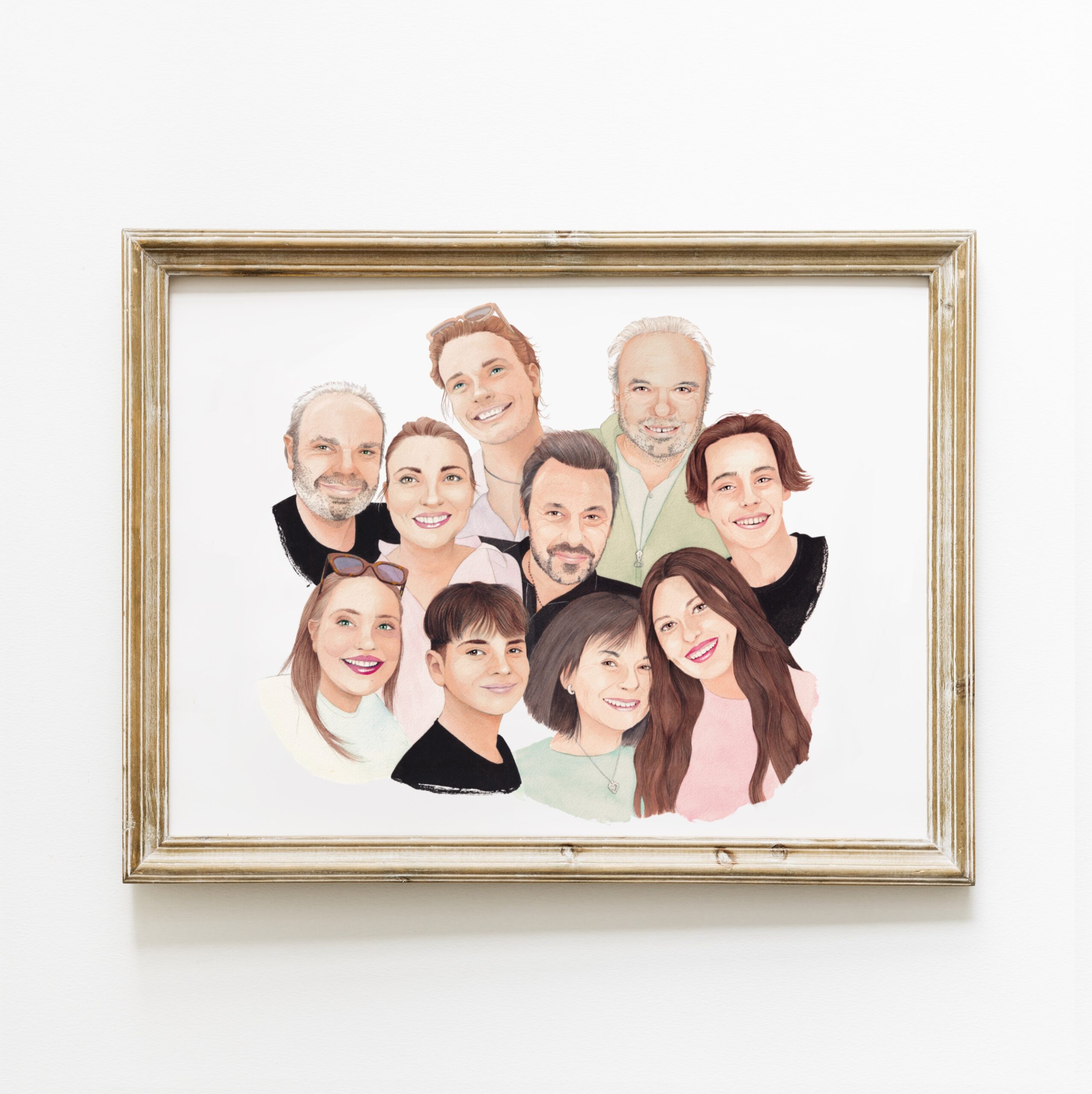 portrait de famille a l'aquarelle - MéBé studio