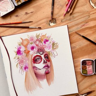 Saviez-vous qu’au Mexique 🇲🇽 , dans les couronnes del dia de la muerte, il y a très souvent des oignons 🧅 parmi les fleurs 🌸 ?

Non ?

Ok j’avoue c’est totalement inventé il fallait que je colle des oignons quelque part car c’est le mot du jour 😁

Jour 27/31 du challenge @inktober : OIGNON 

Et voilà !

À demain 

PS : je vous avais bien dit hier que j’avais trop envie d’en peindre une autre en couleurs …🤣