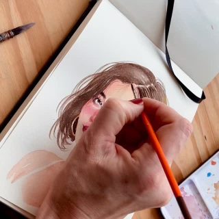 Quatorzième portrait à l’aquarelle dans mon carnet dédié à ce « 100 heads project » . 

Pour mémoire je veux peindre 100 portraits dans ce carnet je n’en suis donc qu’au début 😅

On m’a demandé plus de vidéos de peinture alors je vais essayer. Pour cette fois voici quelques instants choisis. 

J’espère que la page du jour vous plaira.
À demain 

#watercolorpainting #portraitaquarelle #portraitpainting #100headschallenge