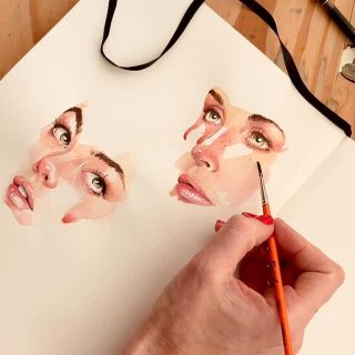 Quelques taches de rousseur 

#watercolorpainting #portraitaquarelle #carnetdecroquis #sketchbookdrawing #portraits_today