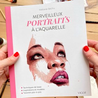 Mon nouveau livre ! 

J’en suis extrêmement fière. Le contenu je le connais evidemment par cœur et le rendu imprimé est magnifique 

C’est superbe objet qui j’espère va plaire ! 

Il y a tout sur mes portraits a l’aquarelle : du croquis préalable avec les proportions, mes techniques de peinture, les couleurs que j’utilise… et biensur des pas à pas détaillés pour se lancer ! 
A la fin il y a un carnet de tous les croquis à décalquer pour ceux qui ne sont pas à l’aise avec le dessin. 

Bref il est top (mais suis je objective ? 🤔😁)

Sortie officielle le 3 septembre dans toutes les librairies, Fnac, Cultura, Amazon et tout le toutim 

Merci à l’équipe renouvelée de la maison d’édition VIGOT qui a suivi et porte ce projet 🤍