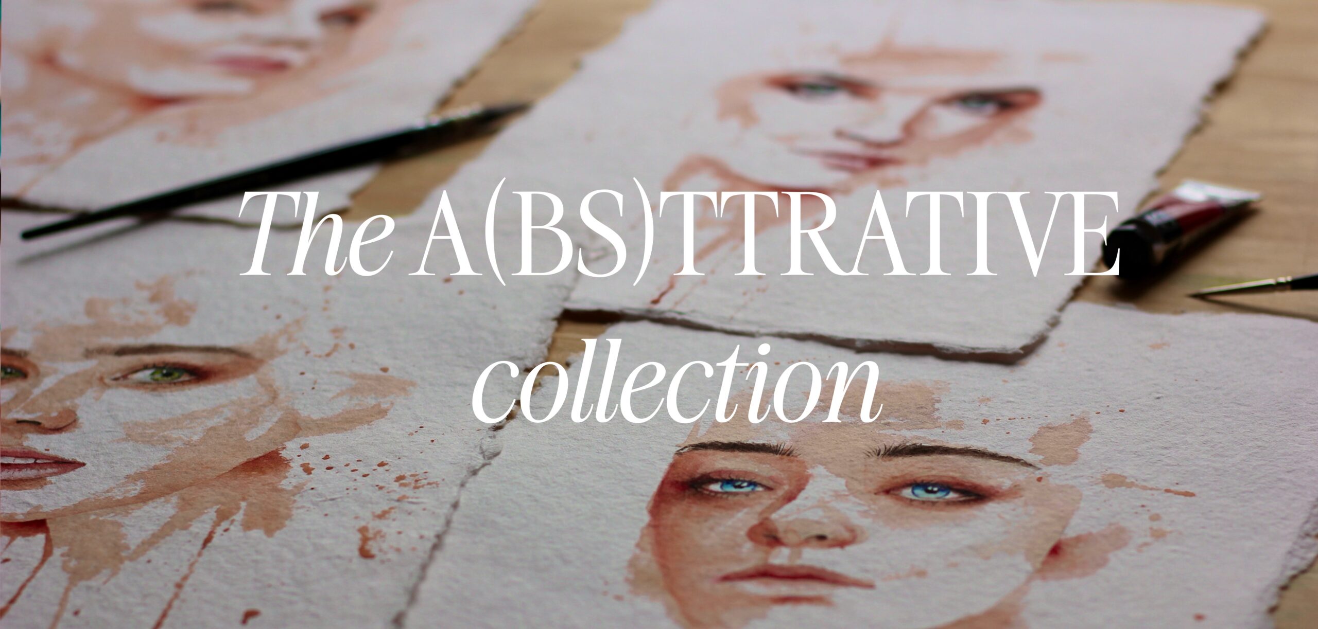 abstract watercolor portraits