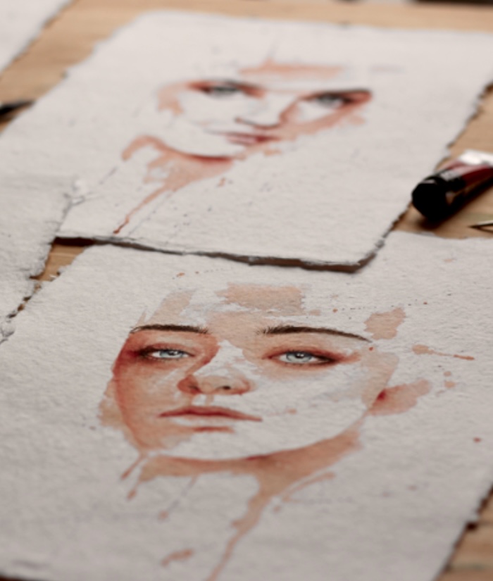 Original watercolor portraits in the A(BS)TTRACTIVE collection by Mere studio