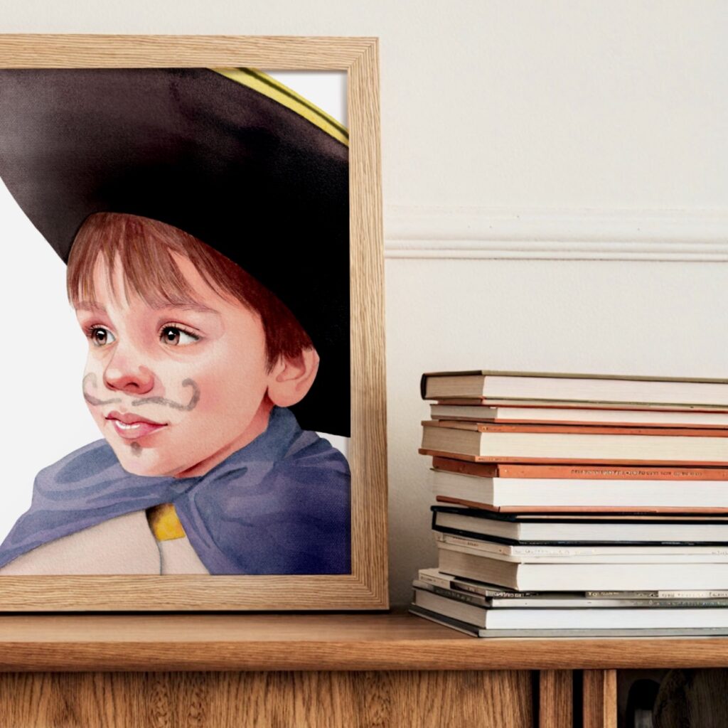 portrait enfant à l'aquarelle mebestudio