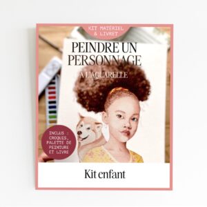 kit DIY enfant peindre une personnage a l'aquarelle