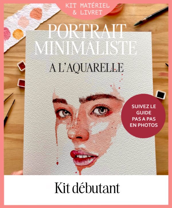 Kit aquarelle débutant - apprendre à peindre un portrait à l'aquarelle