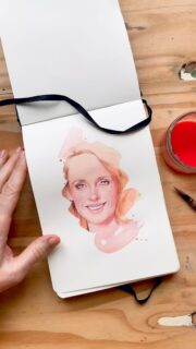 Ça change un peu sur cette page de mon carnet 

#100headschallenge 23/100 avec (encore une fois) @aurelie_valognes