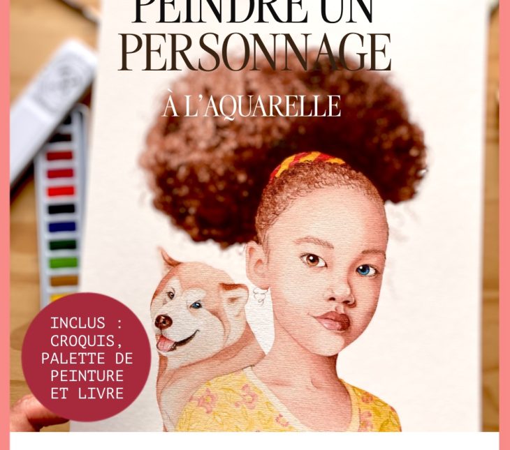 apprendre peindre à l'aquarelle - kit enfant - modele Malia