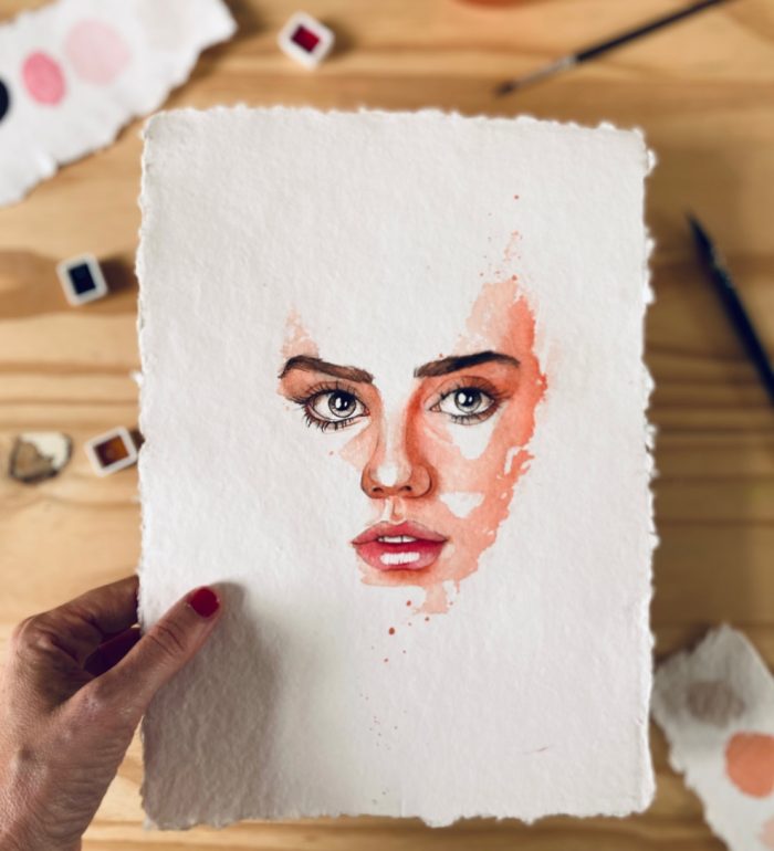 KIT peindre un portrait a l'aquarelle - DIY